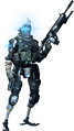 A Simulacrum Pilot equipped with Grapple in the Technical Test. This model was since assigned to the Phase Shift in the full game.
